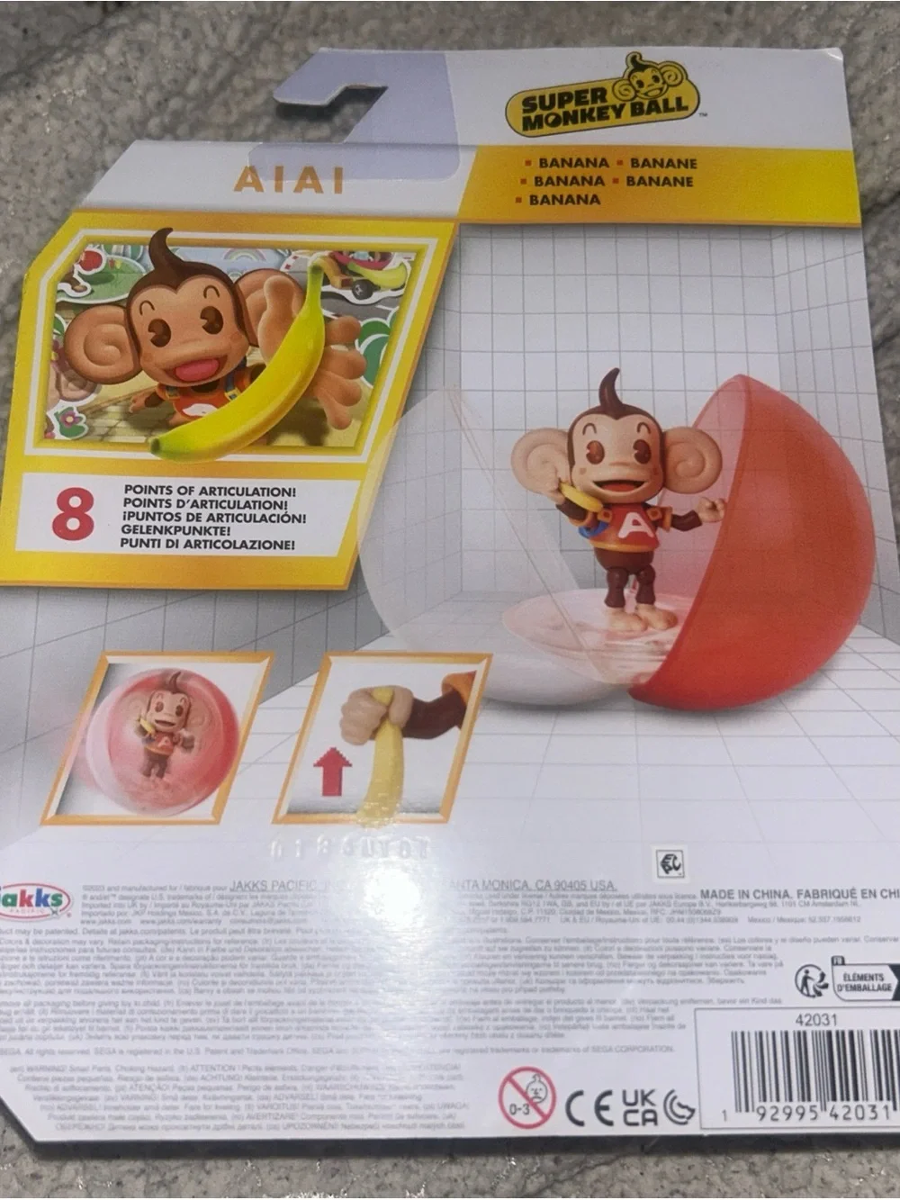 Super Monkey Ball AIAI Video Game Action Figure Sega Nintendo 2023 Jakks Pacific